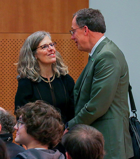 Cramer welcomes UO President Karl Schulz to the program